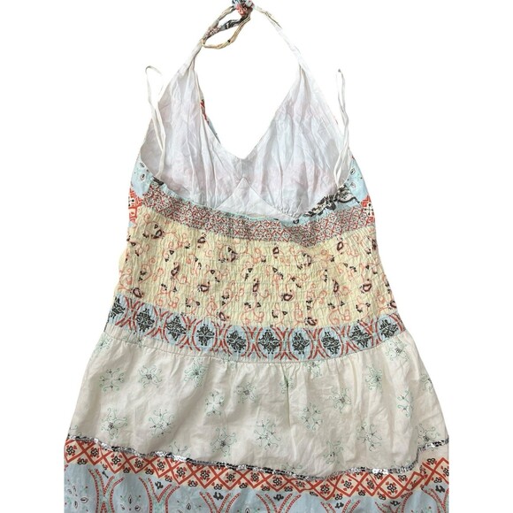 beau bois Boho lined halter maxi dress tiered hippie Y2K S/M - Picture 15 of 15